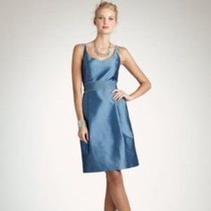 Ann Taylor silk dupioni scoop neck dress w/pockets